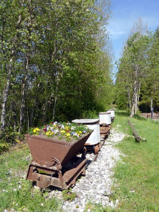 Auf dem ehemaligen (Normalspur-) Anschlussgleis stehen noch ein paar ausgediente... Auf dem ehemaligen (Normalspur-) Anschlussgleis stehen noch ein paar ausgediente...